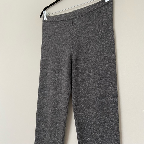 Club Monaco Silver Metallic Wool Leggings in Grey Blue size Medium Knit Ribbed - Picture 9 of 12